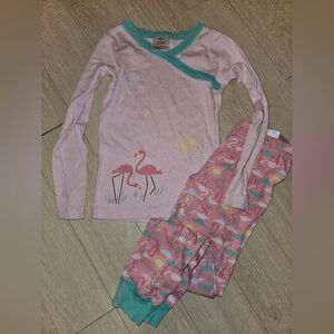 Hanna andersson sz 120 6-7 Girls ponk flamingo pajamas